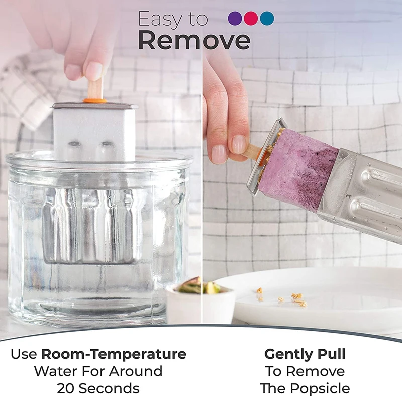 

10 Molds Stainless Ice Cream Mold Popsicle Mould DIY Fruit Ice Cream Stick Holder