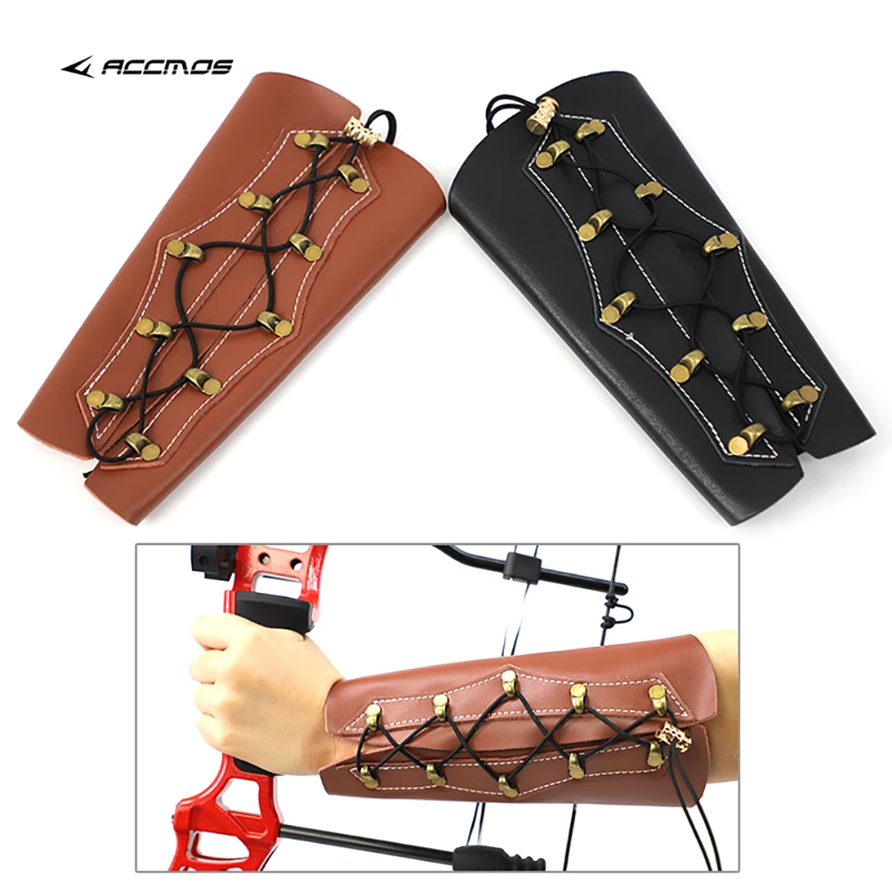 

1PC Archery Arm Guard Leather Laces Adjustable Protection Accessory For Practice Protection Safe Strap Armband