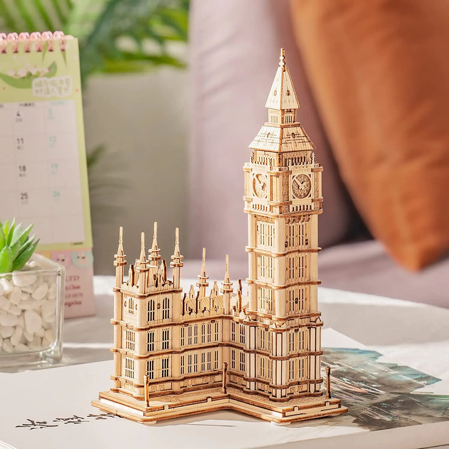 Robotime Rolife DIY 3D Tower Bridge Big Ben Famous Building Wooden Puzzle Game Assembly Toy Gift for Children Teen Adult | Игрушки и