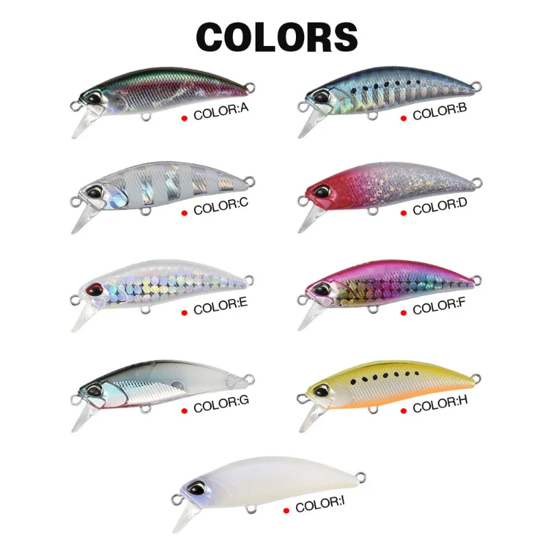 Sinking Minnow Fishing Lure Wobblers Hard Artificial Bait 3D Eyes 48mm 4.3g High Quality Crankbait Plastic Baits Fish Pesca | Спорт и