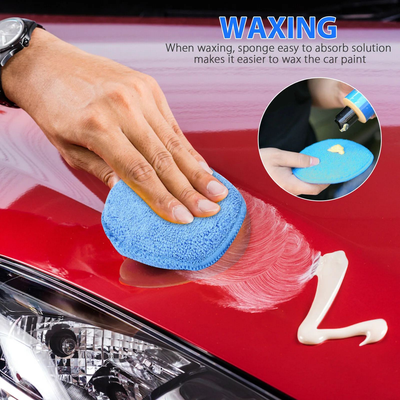 

Parts Foam Sponge Tool Pads 20 Pcs Applicator Blue Cleaner Nice Useful