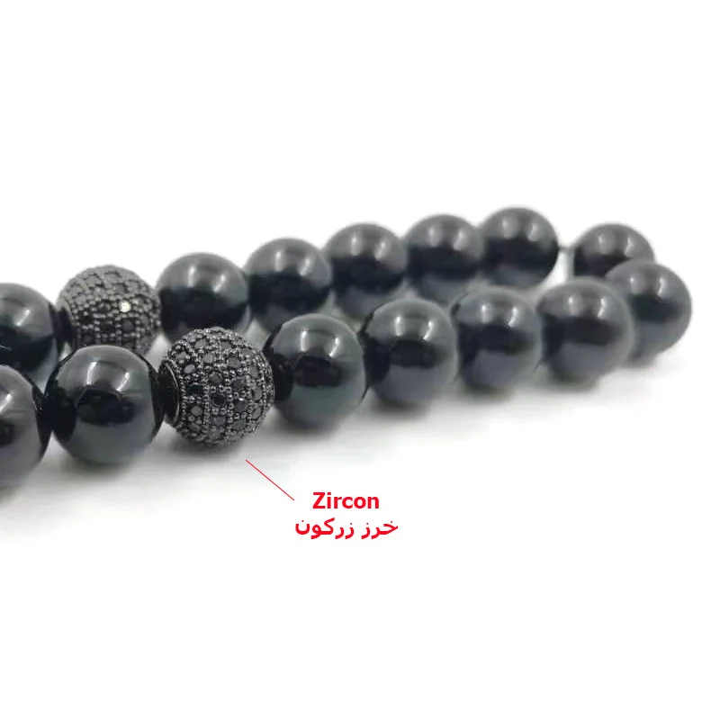 Tasbih New arrival Natural agates and zircon Prayer beads 33 66 99 Muslim Bracelet misbaha accessory Islam Jewelry Rosary | Украшения и