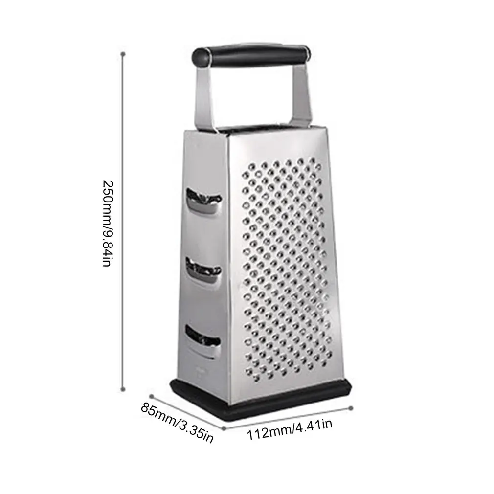 

Multifunctional Box Grater Cheese Graters Stainless Steel For Kitchen Graters For Kitchen With 4 Sides Grater Non-Slip Base