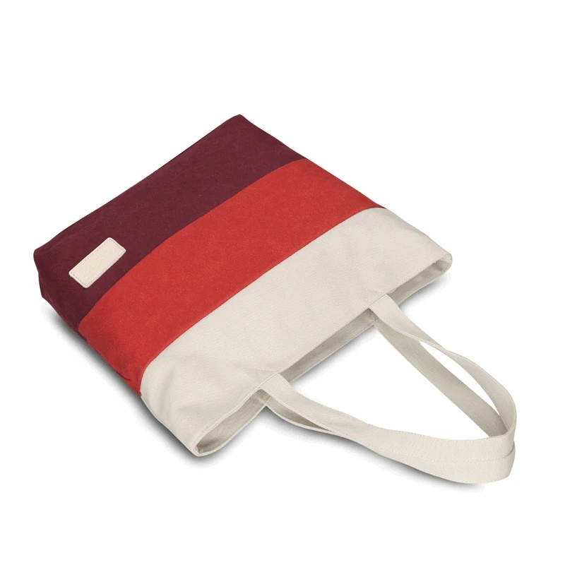 Weysfor Women Shoulder Bag Handbags Canvas Tote Travel Bags Stripe Shopping Bags Female Beach Shoulder Bags High Quality Canvas