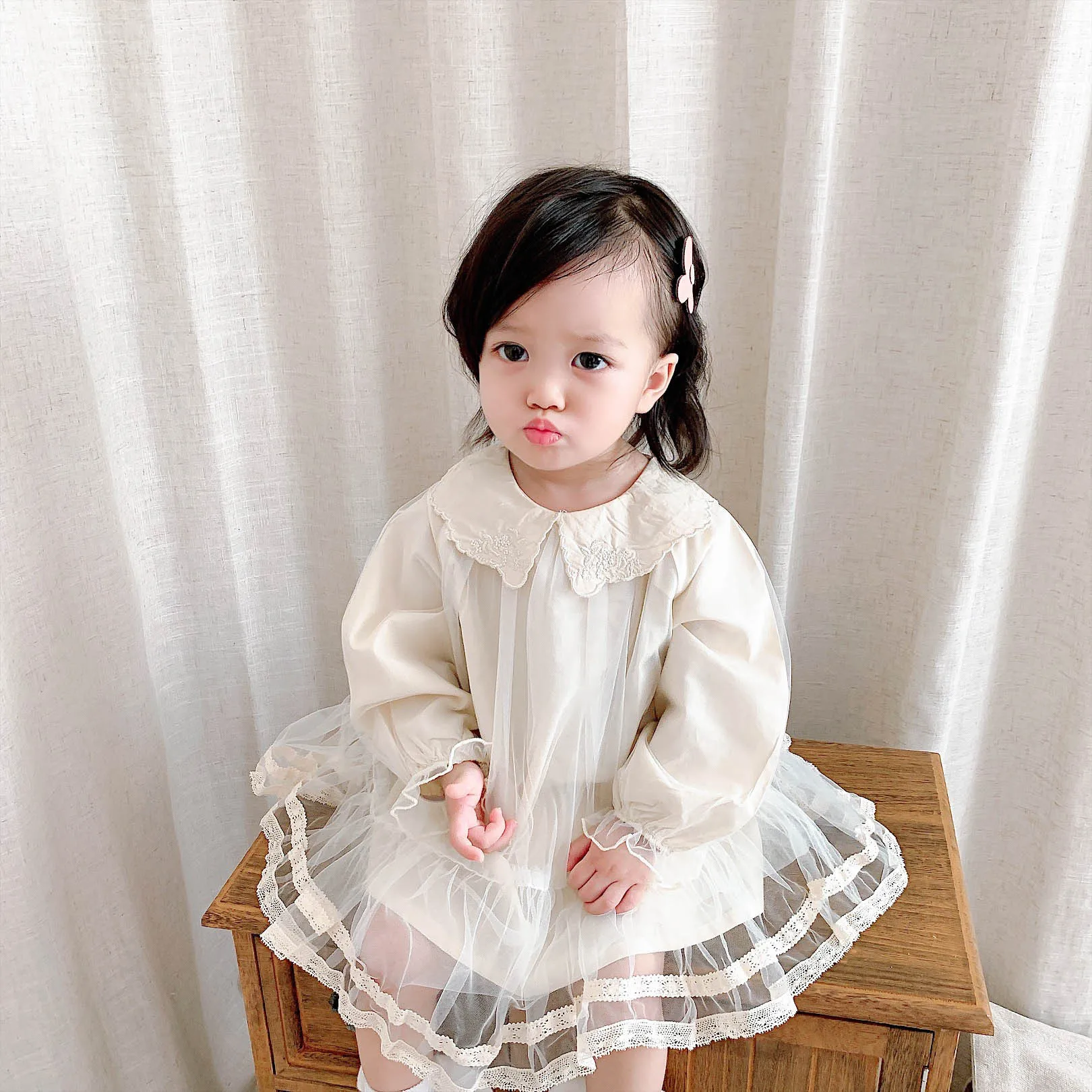 Весна и осень 2020 Новое поступление платье принцессы с длинным рукавом в