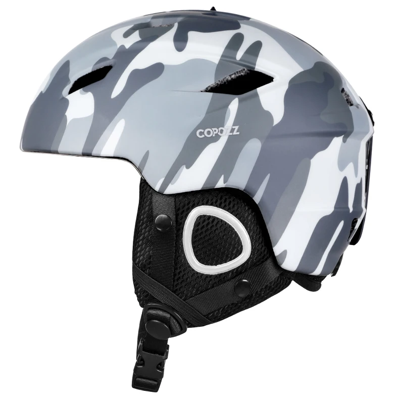 Camouflage Copozz мужской женский лыжный шлем с половинным покрытием для сноуборда мото снегохода защитный зимний шлем теплая маска для взрослых и детей - Цвет: Camouflage