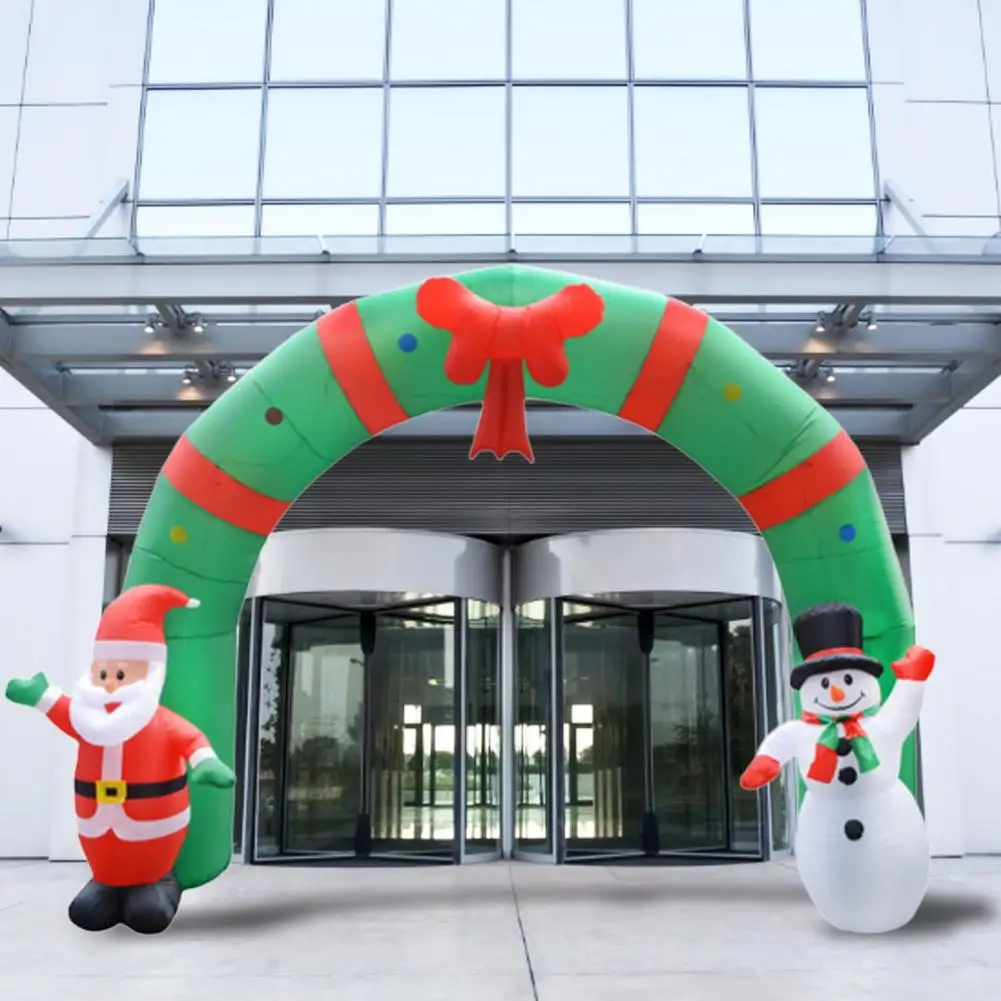 

2.5x2.1m Giant Arch Santa Claus Snowman Christmas Inflatable Store Door Home Door Decoration Oversized Ornaments Party Props