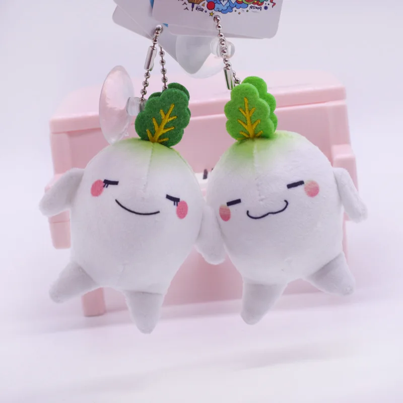 

12 шт./лот 10 см случайная комбинация белого редиса мини милый мягкий плюшевый брелок для сумки брелок