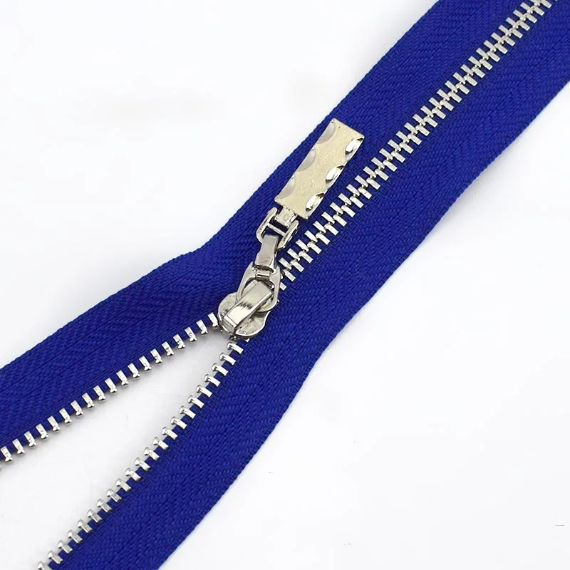 Royal Blue 5 шт. 20 Вт, 30 см с закрытым концом; большие размеры 40-70 см с открытым концом 3# металлическая молния серебряный браслет «сделай сам» зуб украшение пальто на молнии швейной Материал ZA094 - Цвет: Royal Blue