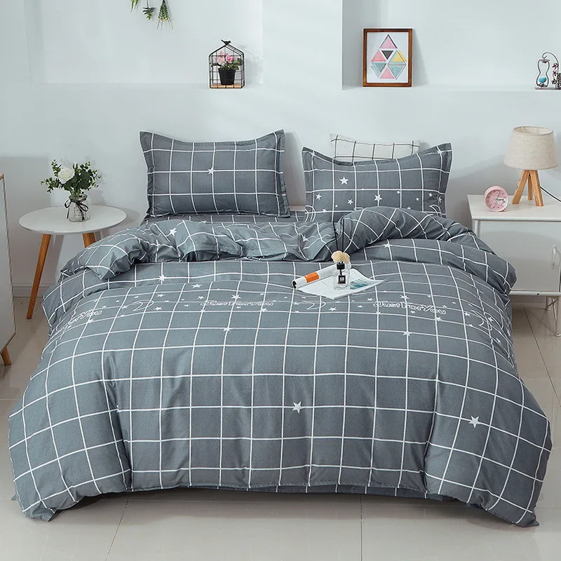 

Nordic Simple Bedding Set Adult Duvet Cover Sets Bedclothes Bed Linen Sheet Single Double Queen King size Qulit Covers 240/220