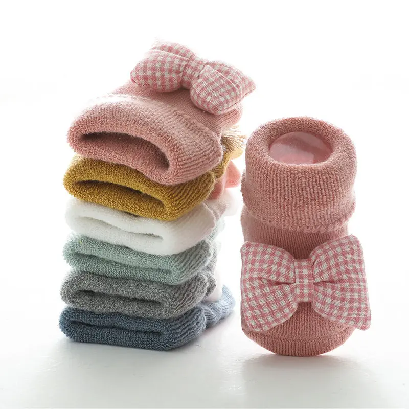Носки для младенцев теплые носки новорожденных до 3 лет маленьких мальчиков и
