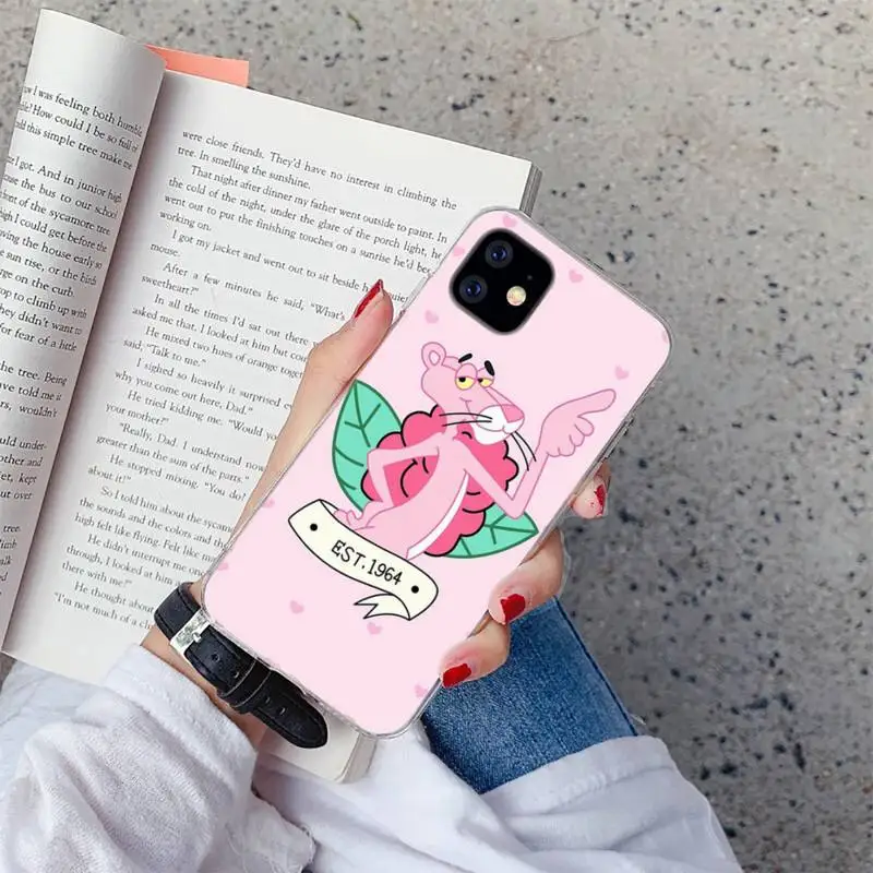 

Cute funny cartoon Pink Panther Phone Case For iphone 12 5 5s 5c se 6 6s 7 8 plus x xs xr 11 pro max mini