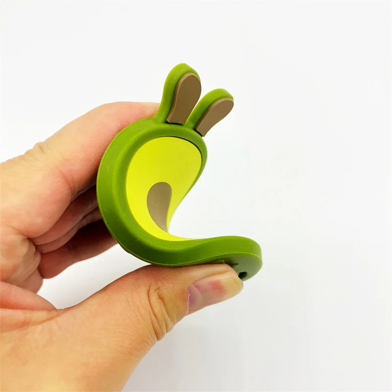 Kissteether-collar de dentici&oacute;n para beb&eacute;, cuentas de silicona sin BPA para mordedores de beb&eacute;, Mini aguacate, regalo hecho a mano-5