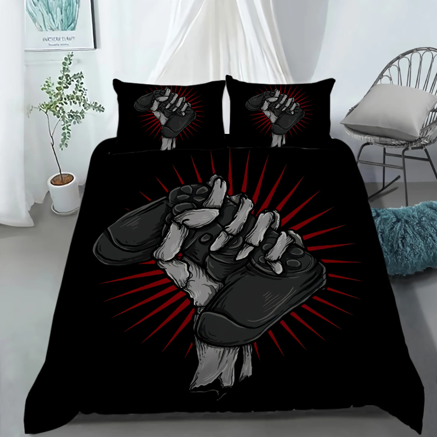 

Gamepad video game console Duvet Cover for Kids Boys teens Gamer handle Bedding set 2/3 Pcs Quilt Cover King Queen size