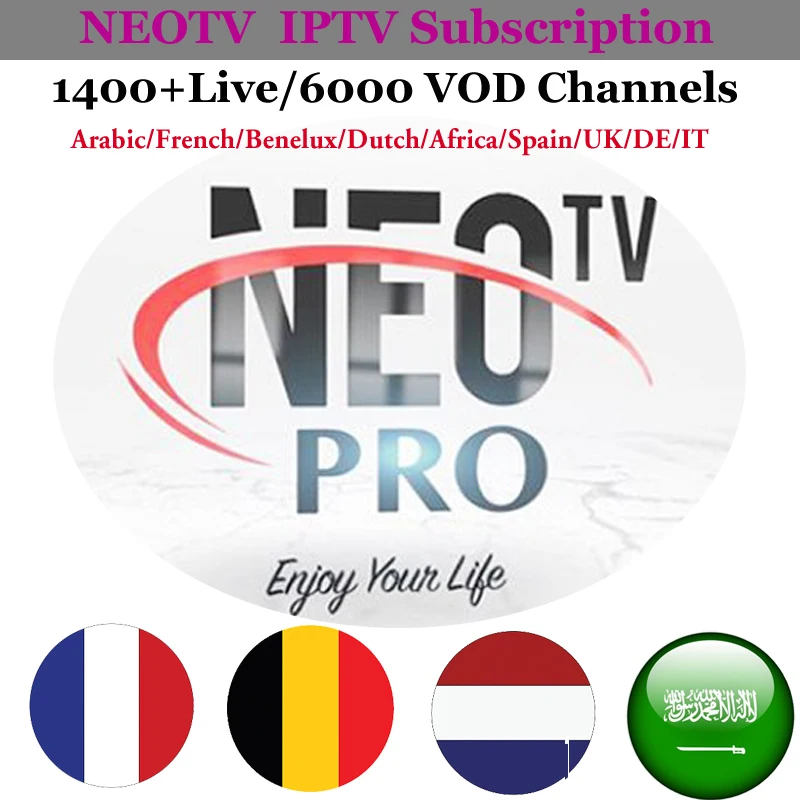 NEOTV IPTV арабский Франция 12 месяцев подписка Европа французский голландский Бельгия IPTV Итальянский Испанский Android m3u Enigma2 NEOX PRO