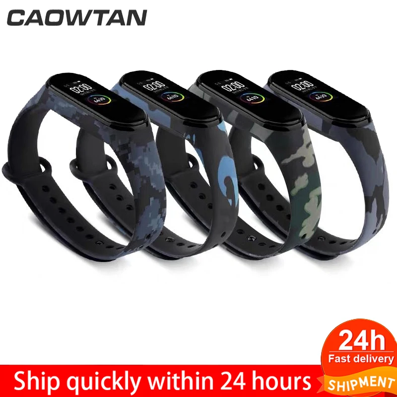 Силиконовый ремешок для Xiaomi MiBand 4 3 камуфляжный сменный браслета Miband Band3 NFC|Ремешки