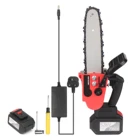 Бесщеточная Беспроводная цепная пила 528TV, 21 в, 6 Ач, быстрая зарядка, с автоматическим натяжением, 12 дюймов, мощная цепная пила