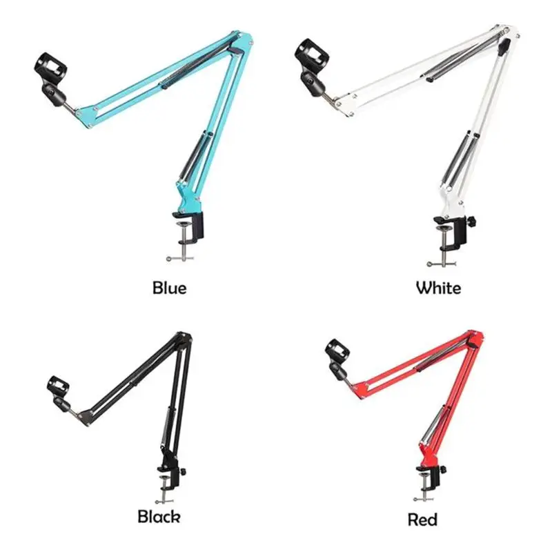 Выдвижной держатель для записи микрофона с подвеской ножничный зажимом