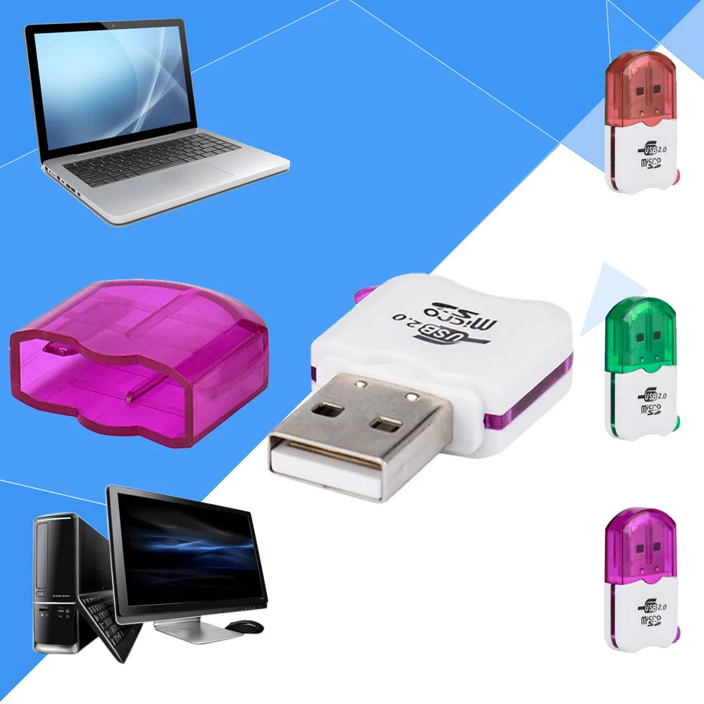 Адаптер для чтения карт памяти micro SD TF Trans Flash t-flash высокоскоростной портативный