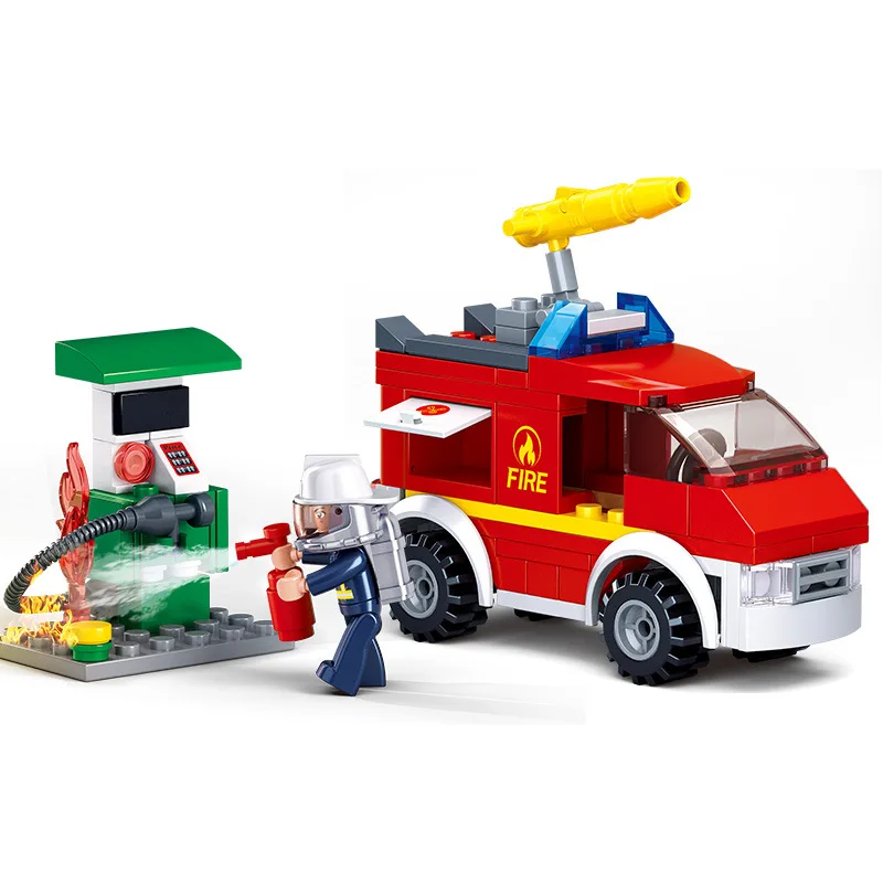 Конструктор SLUBAN городская башня лестница танкер для воды пожарная машина