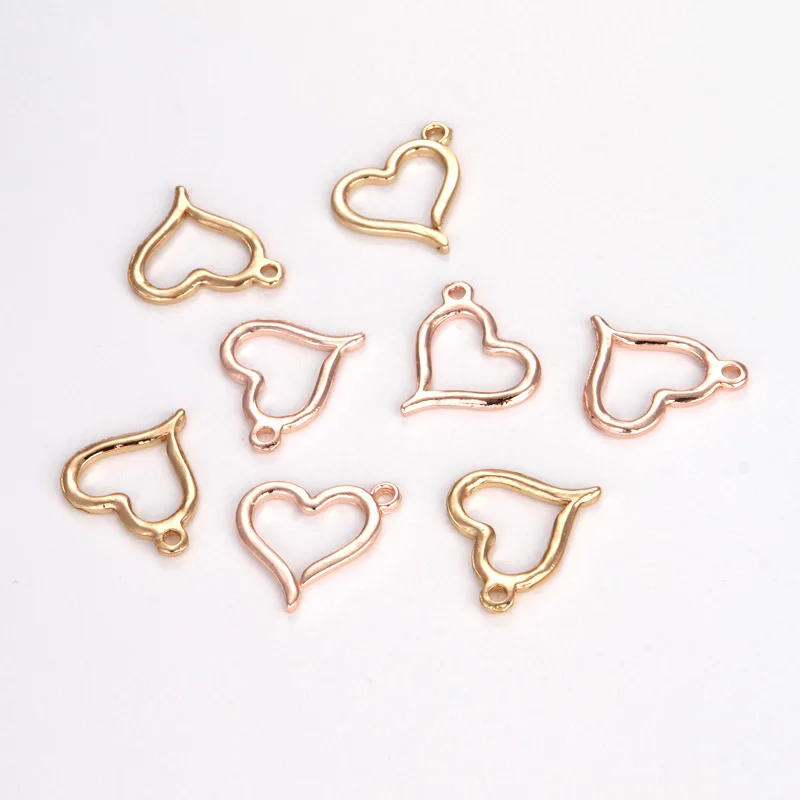 

10pcs/Lot Hollow Heart Charms Pendants for Jewlery Making DIY Bracelet Necklace Earring Accessories Wholesale