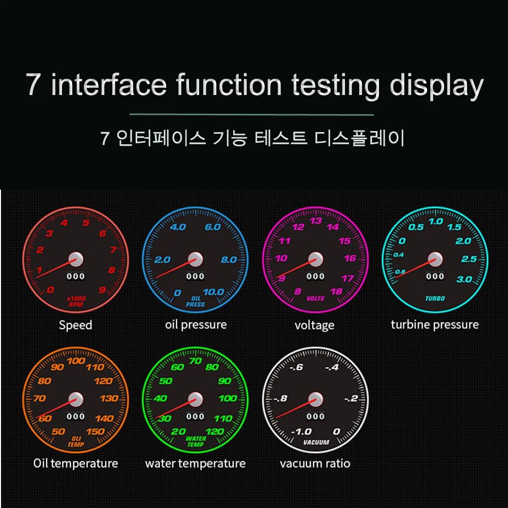 

OBD II HUD Head Up Dispaly Digital Trip computer OBD2 Guage KMH/MPH Displayer Turbo Boost Pressure RPM Speed Clock Water Temper