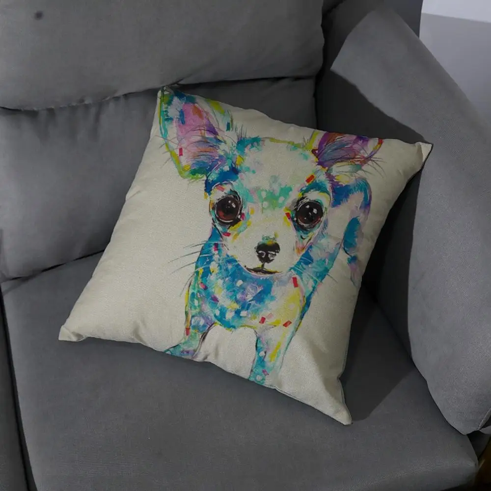 Наволочка для милой собаки из персиковой шкуры Детские Подарочные подушки 45x45 см