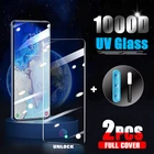 2 шт. УФ закаленное стекло для Samsung Galaxy S21 S20 Note 20 10 Ultra Plus защита для экрана S8 S9 S10 E Plus Note 8 9 защитное стекло