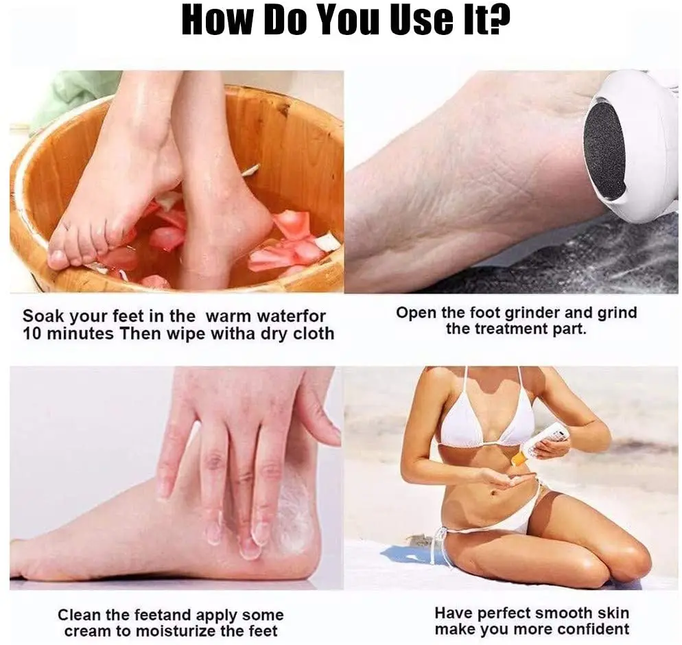 

Electric Foot Grinder Pedicure Tools Callus Remover Foot Care Tool Remover Absorbing Machine Dead Skin Foot Polisher Trimmer