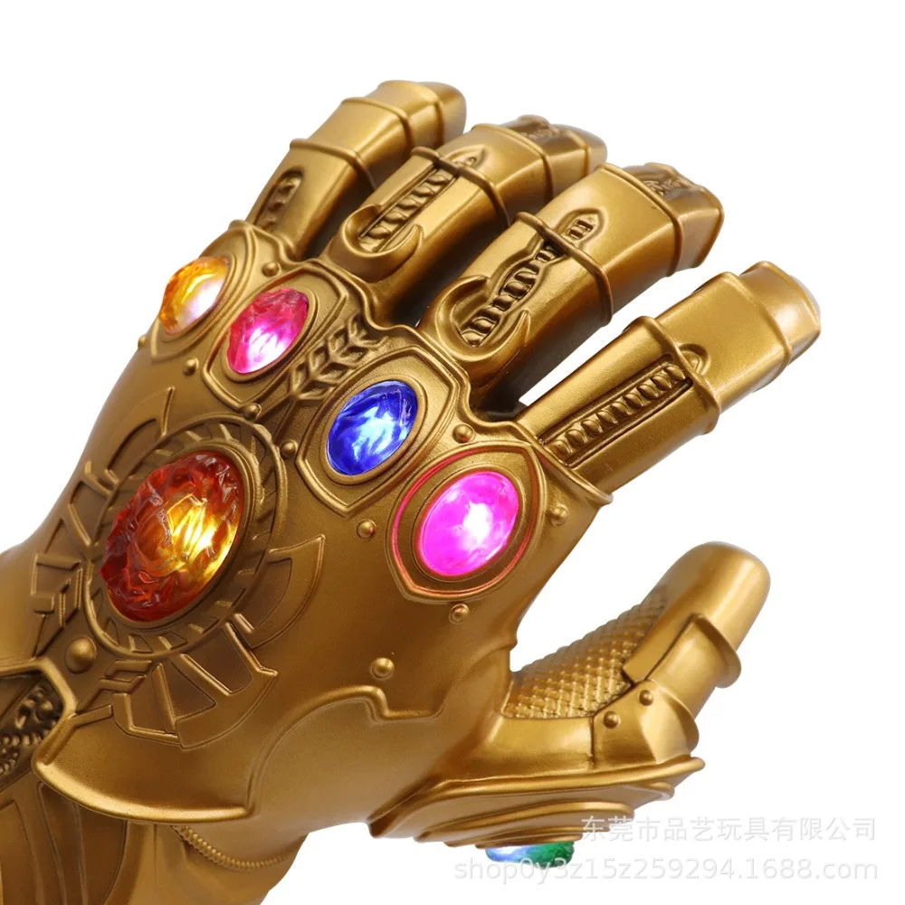 Железный человек Мстители Marvel супергерой Endgame Бесконечность рукавицы косплей перчатки Мстители танос драгоценный камень мобильный светодиодный игрушечные перчатки