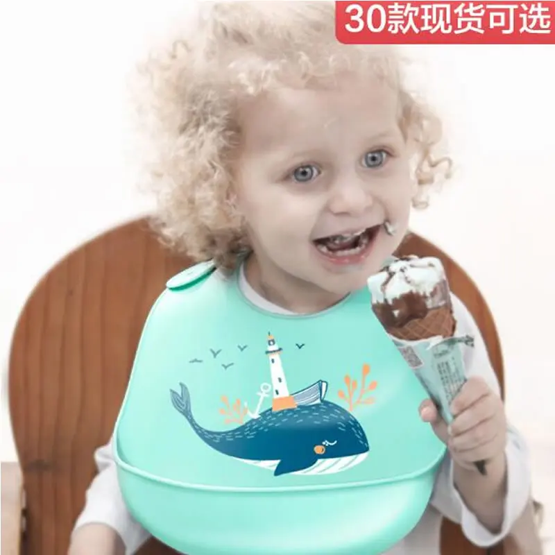 Baby baby to eat bib stereo silicone waterproof super pap child large-sized saliva round disposable | Детская одежда и обувь