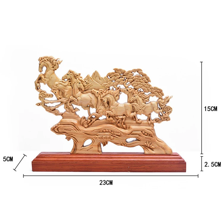 23 см восемь скульптура в виде лошади деревянные фигурки животных домашнее