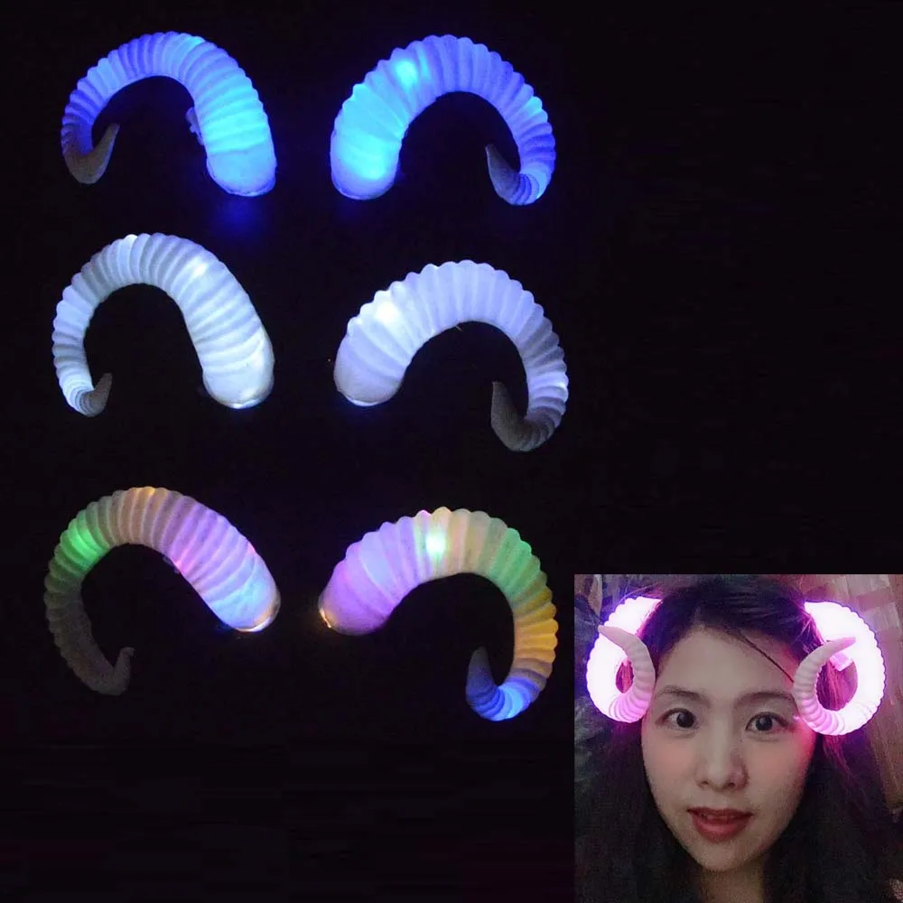 Светодиодный светильник из белого козла для косплея сделай сам мигающий ободок