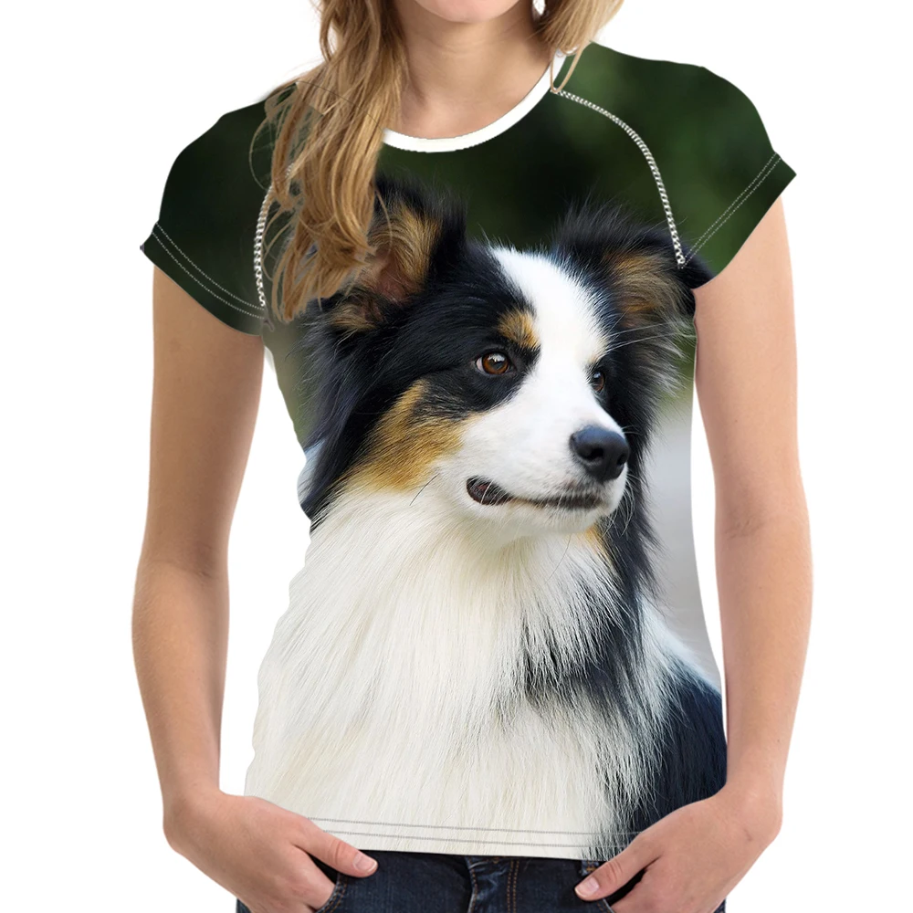 Дышащая женская футболка Border Collie 2020 индивидуальная одежда с логотипом топ