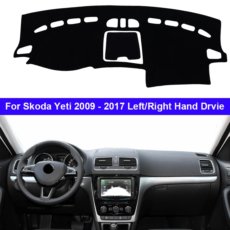 

Car Dashboard Cover Dash Mat Carpet Cape For Skoda Yeti 2009 - 2017 Anti-sun Sun shade Dashmat 2016 2015 2014 2013 2012 2011