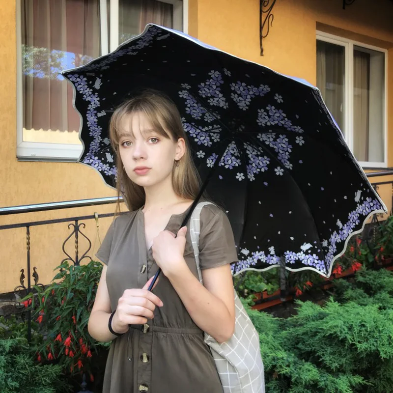 

New Hgh-Quality Umbrellas For Men And Women, Portable Transparent UV Protection Sun Umbrella, Folding Umbrella