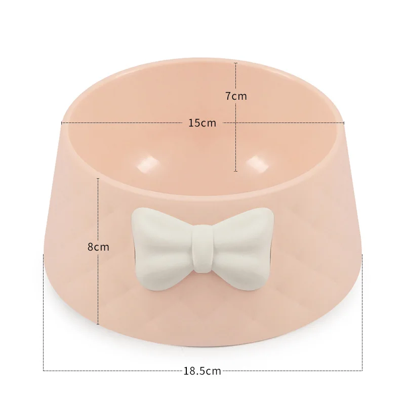 

Pet Cat Feeding Food Bowls Puppy Kitten Lovely Bowknot Feeder Dish Bowel Anti Skid Travel Small Medium Dog Food Water Bowl