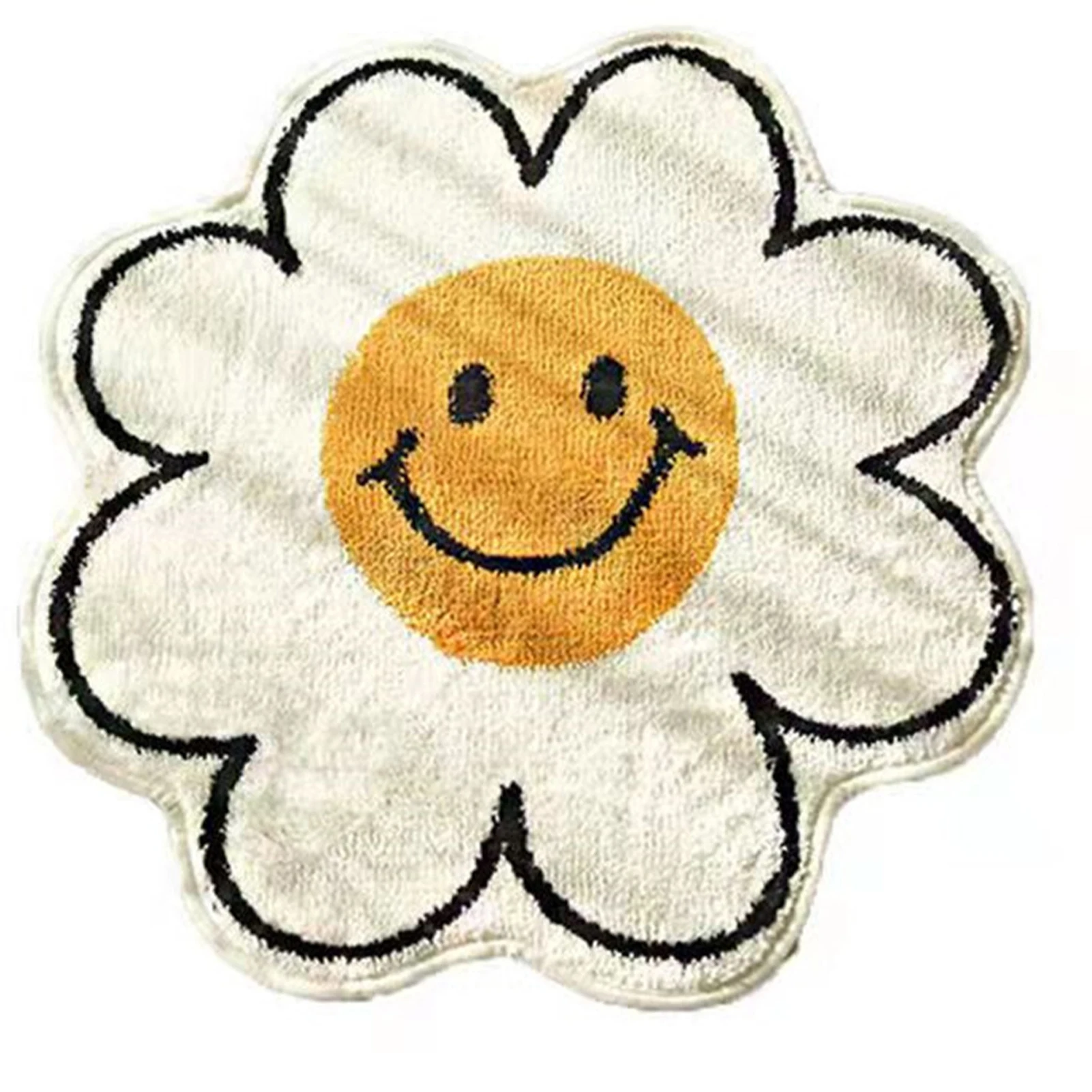 

For Entryway Soft Water Absorption Hotel Restaurant Indoor Outdoor Bathtub Side Non Slip Bedroom Home Use Smiley Face Carpet