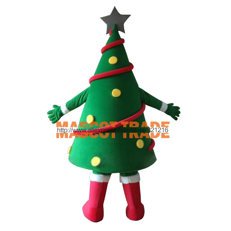 

Hot Sales Green Christmas Tree Mascot Costume for Halloween party event