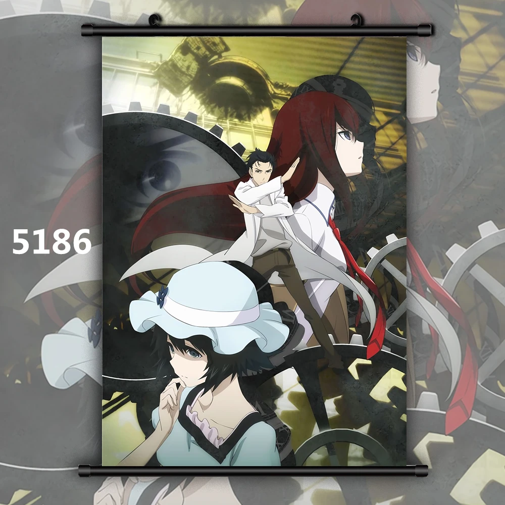 WTQ Steins Gate Makise Kurisu Christina Shiina Mayuri Retro Canvas Painting Anime Posters Wall Decor Art Picture Home on - Картина на холсте "Ретро" с изображением аниме "WTQ Steins Gate Makise Kurisu Christina Shiina Mayuri" для декор