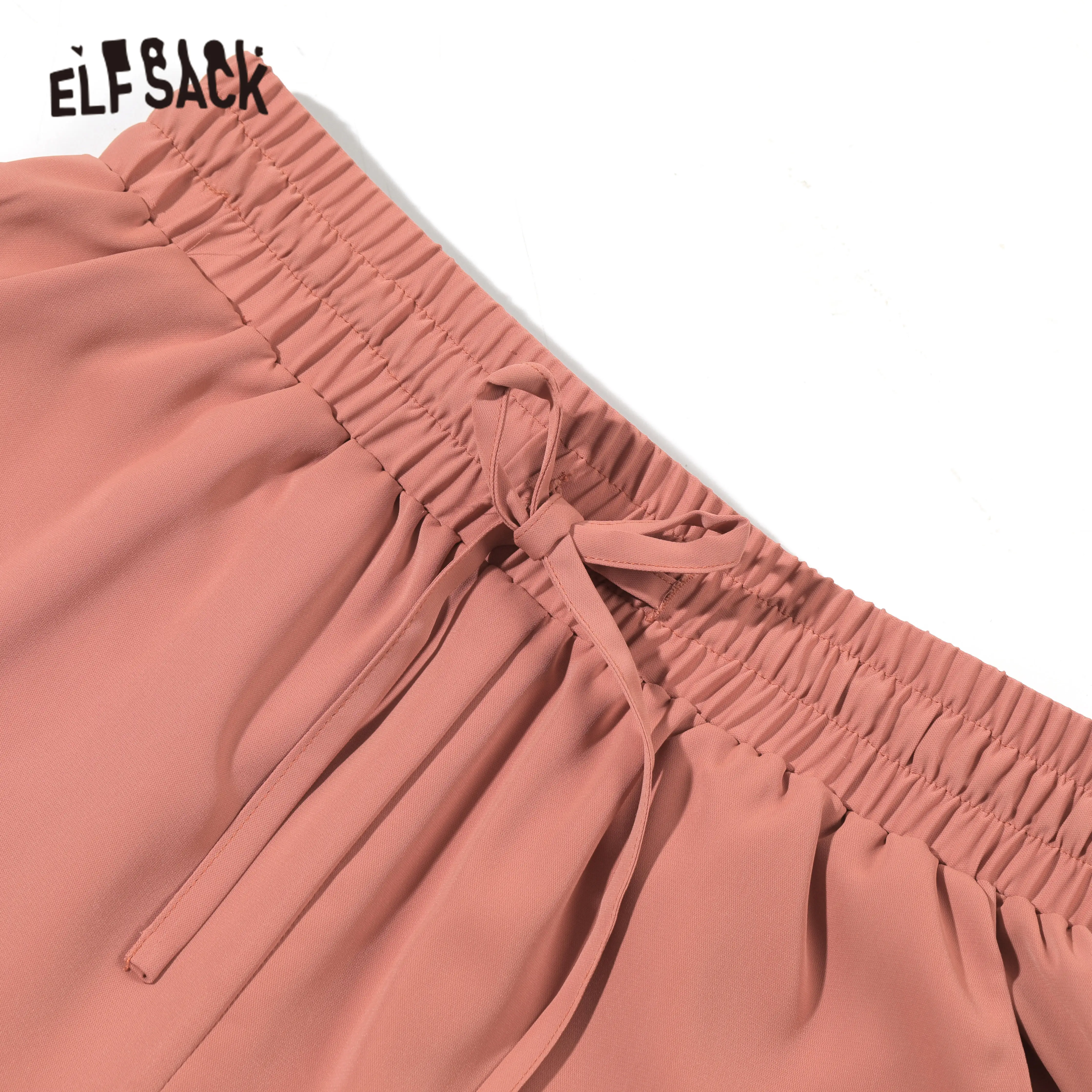 

ELFSACK Candy Color Solid Casual Women Matching Sets 2020 Summer ELF High Waist Korean Office Ladies Daily Work Three Piece Sets