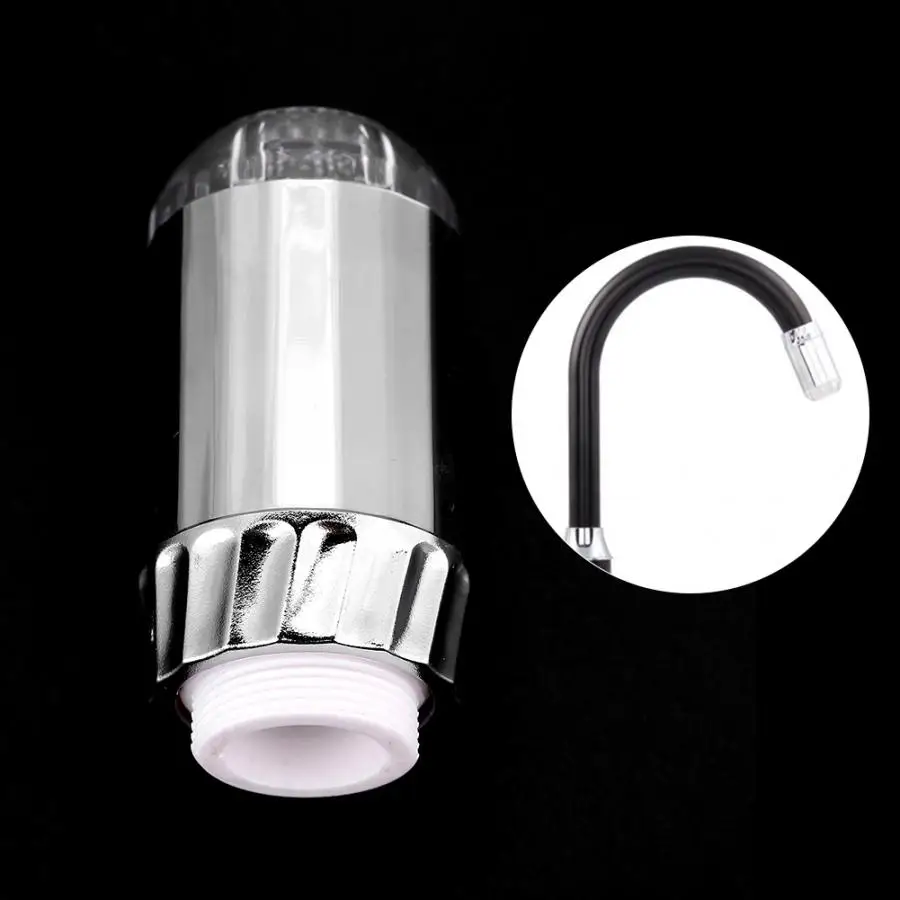3 Colors Changing Glow LED Light Faucet Aerator Kitchen Sink Water Stream Faucet Bathroom Basin faucet Mixer Tap Adapter