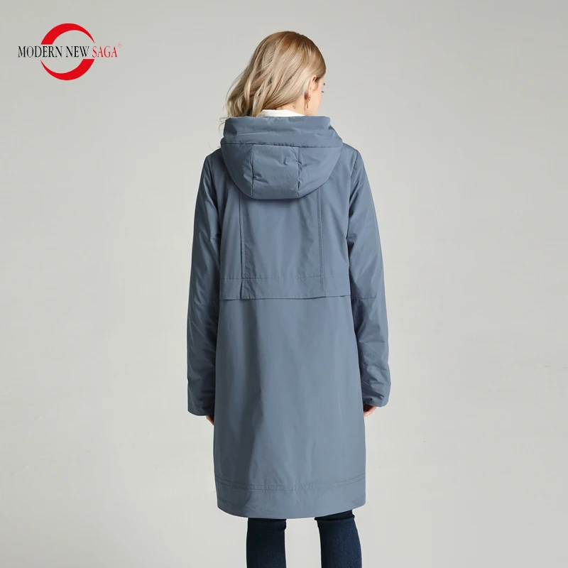 MODERN NEW SAGA 2020 Стеганое Пальто Женское Длинная Куртка Осень Женская Весенняя