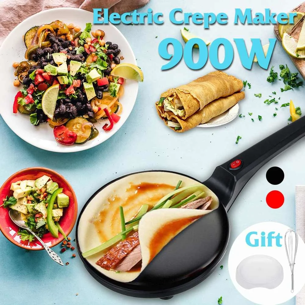 

Electric Crepe Makers Round Non-stick Pancake makers Crepe Maker machine Kitchen Appliances Frying Pan Roll Baking pan 220V 900W