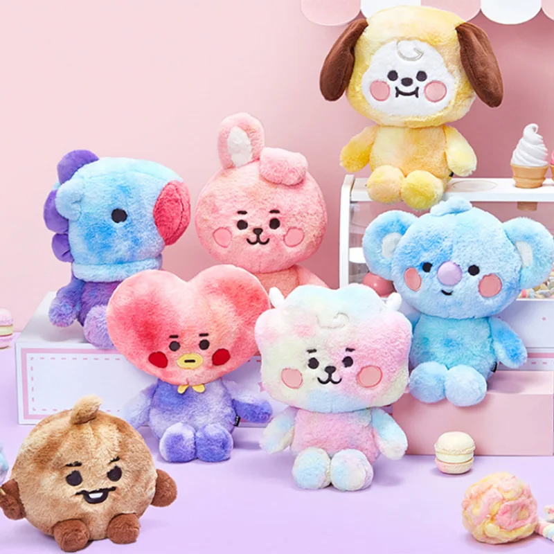 

Новые корейские детские плюшевые игрушки Kpop карамельных цветов подушка с животными кавайные плюшевые куклы собака кролик плюшевые изыскан...