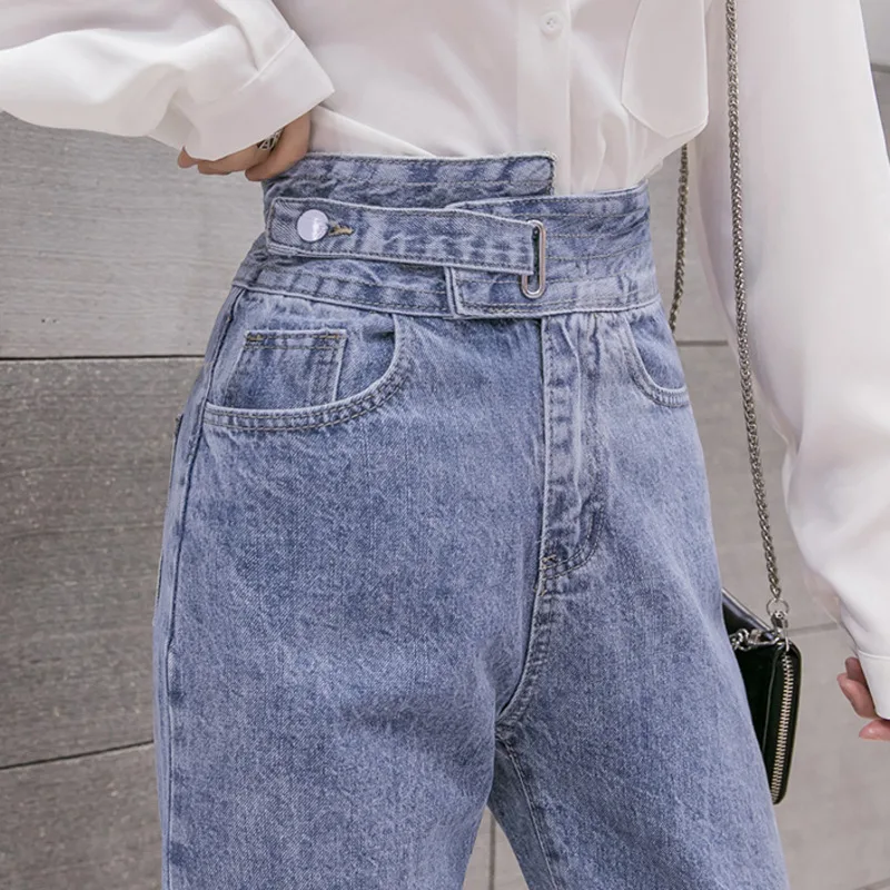 

#2252 Denim Pencil Harem Jeans Women Korean Fashion High Waisted Women's Jeans Loose Summer Ladies Jeans Ankle-length