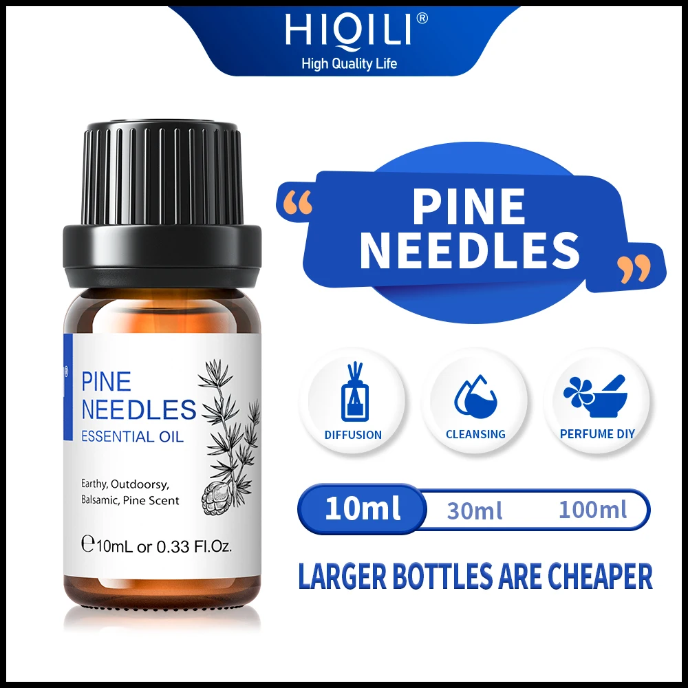 

HIQILI 10ML Pine Needles Essential Oils 100% Nature Plant Aromatherapy Diffuser Woody Oil Sandalwood Frankincense Cedarwood