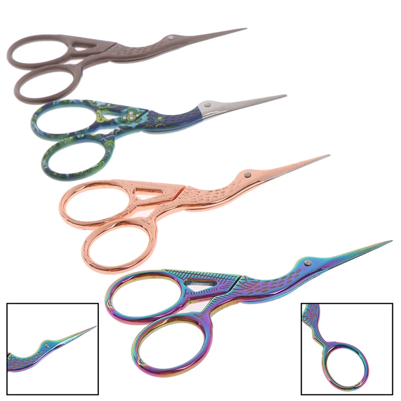

Vintage Classic Embroidery Scissors High Quality Durable Stainless Steel Nail Art Crane Bird Scissors Cutters Tools