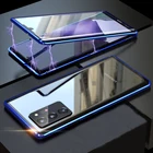 360 магнитный чехол для телефона Samsung Galaxy M30 M21 M20 M10 M31 M30S M40 M10S M11 модный двойной стеклянный противоударный чехол