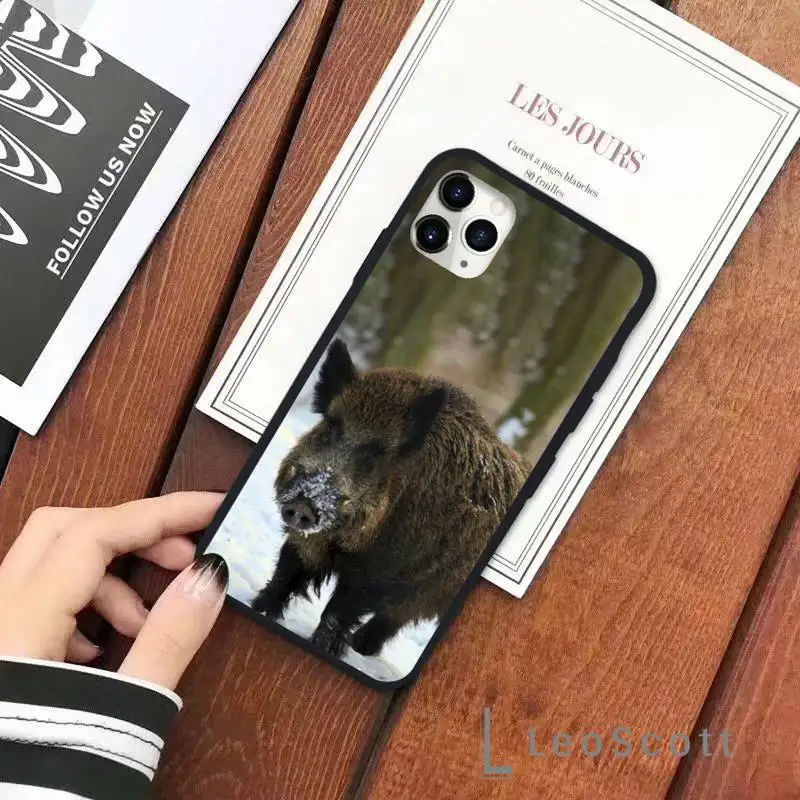 

wild boar Phone Case for iPhone 11 12 mini pro XS MAX 8 7 6 6S Plus X 5S SE 2020 XR